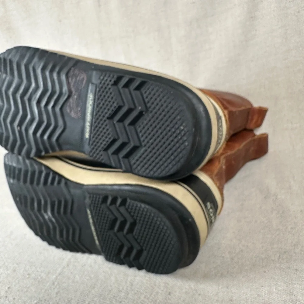 Sorel 1964 Waterproof Leather Winter Snow Boots 9 Brown Duck Boot winter‎ rain
